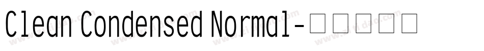 Clean Condensed Normal字体转换